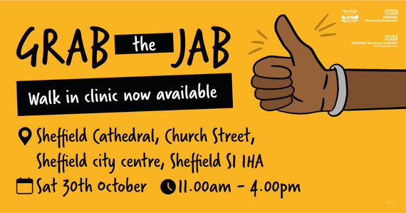 Grab a Jab poster image giving date and time and place