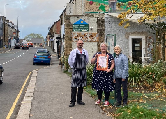 Chris Beech, of Beeches of Walkley, Samantha Parsonage, of Miss Samantha’s Vintage and Barbara, of Walkley Gardening Group, in South Road, Walkley
