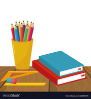 cartoon image of school books