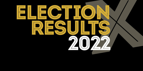 Graphic reads Election results 2022