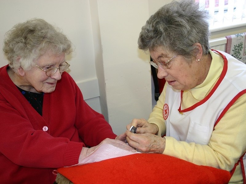 Elderly lady being looked after by Homecare services
