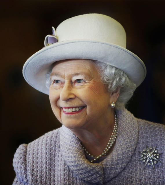 A smiling and radiant Queen Elizabeth II