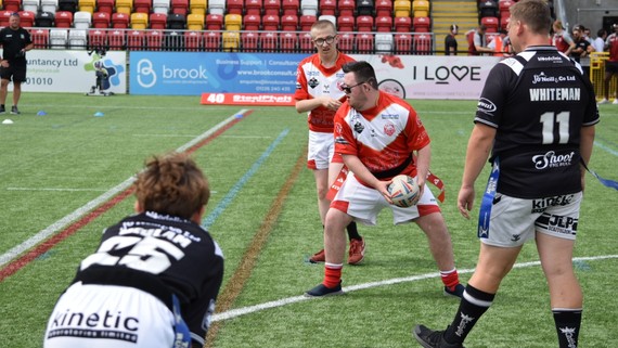 Eagles Learning Disability Team take to the field rugby league