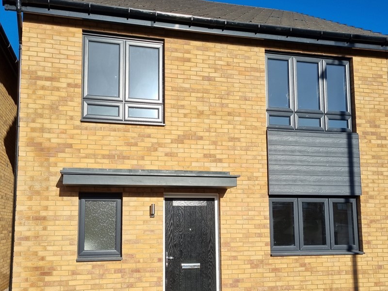 Front of a new build house