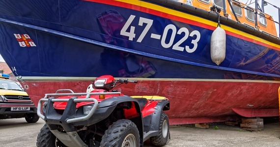 RNLI boat and RNLI quad bike
