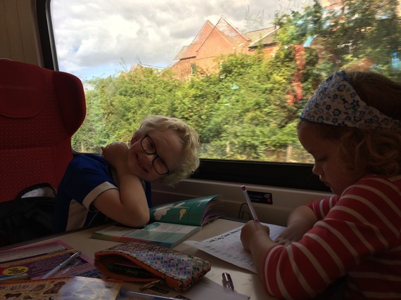 Children on train credit Victoria Penman