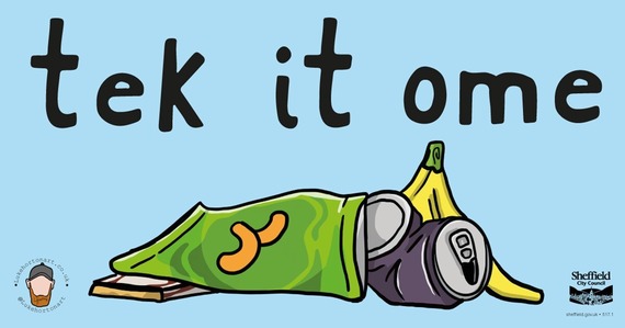 Tek it 'ome rubbish campaign image