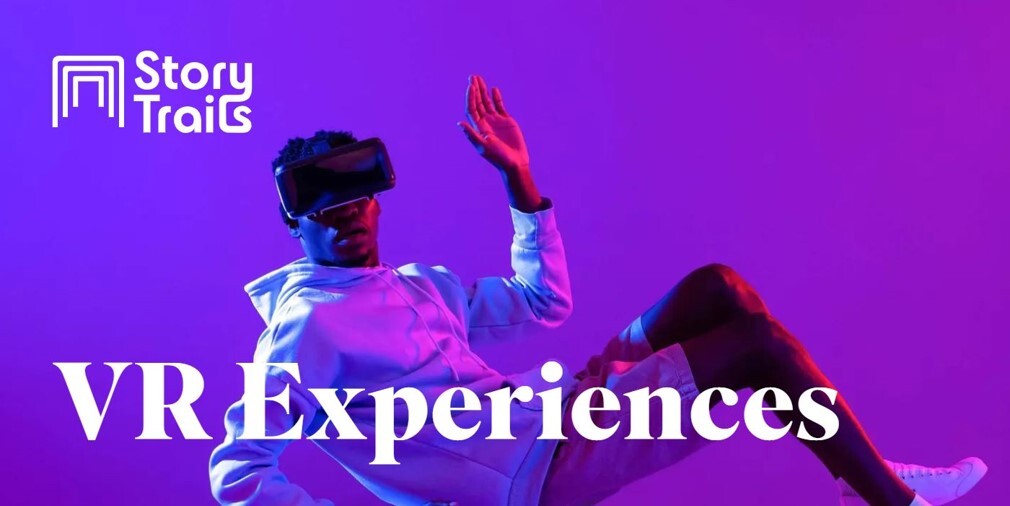 An image of a person wearing a virtual reality headset