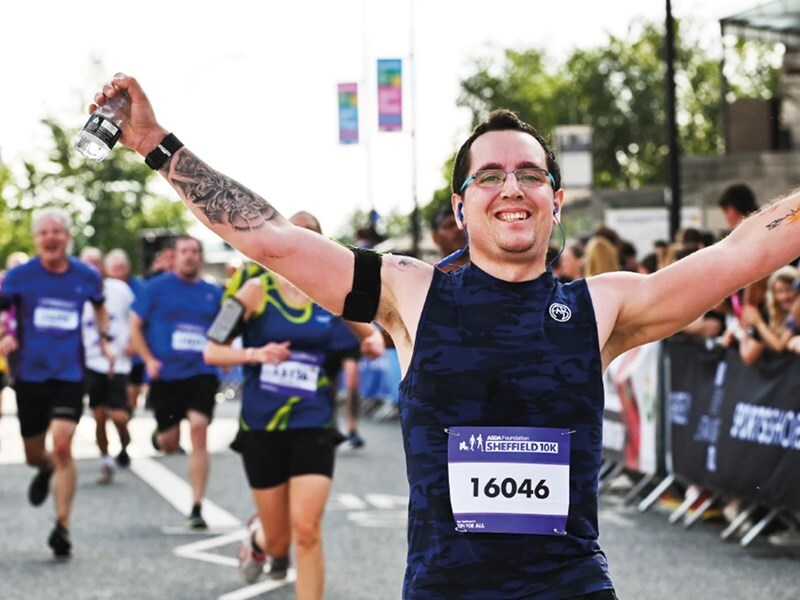 Person competing in the 10k run 