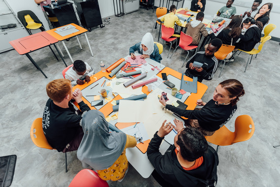 NVM Workshop where kids are enjoying the hands on crafting session