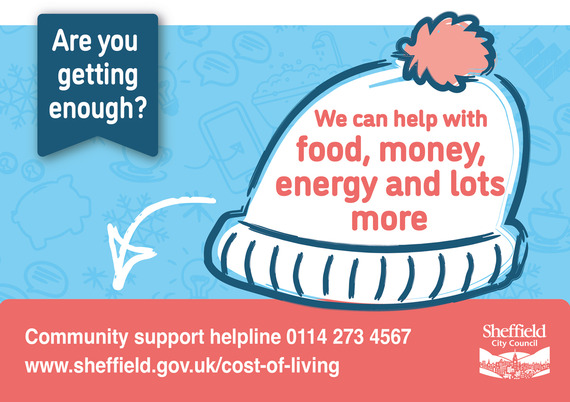 Are you getting enough?’ question in the top left. A bobble hat graphic contains the words ‘A lot of people need some help this winter’. 