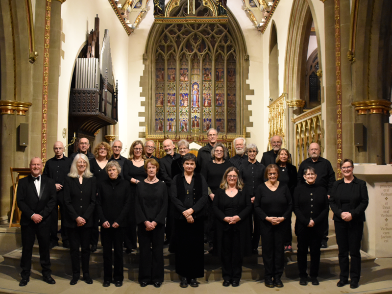 The Sterndale Singers gathered inside at the church alter eagerly waiting to perform as a collective.