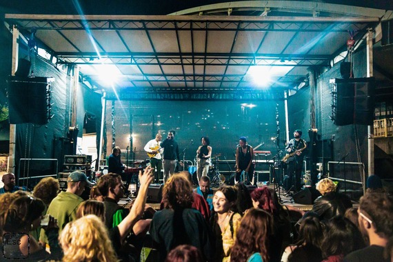 Crowds enjoying live music at Castlegate Festival