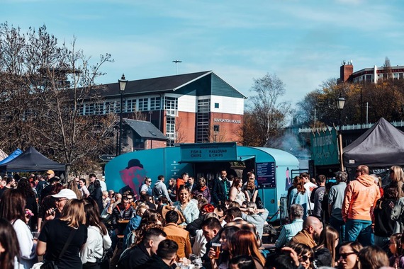 Crowds enjoying Castlegate Festival 2024