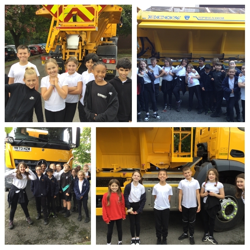 Pupils from Ballifield Junior School on our recent gritter visit.