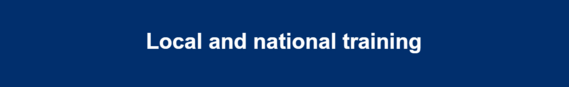 Local and national training (header)
