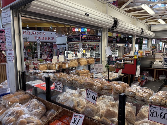 Stalls inside The Moor Market.
