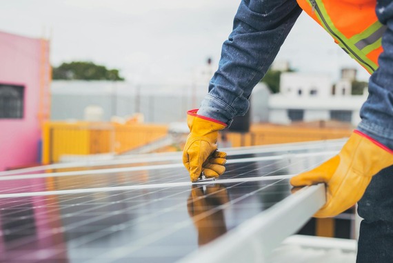 Low carbon solar panels