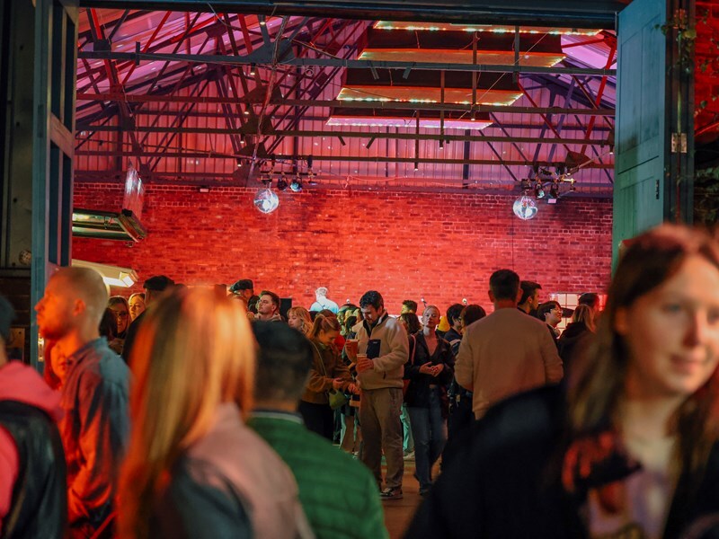 A shot of a busy Peddler Market