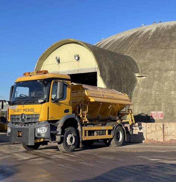 Salt dome at Olive Grove depot.
