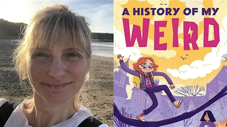 The author Chloë Heuch, with the cover of her book A History of my Weird