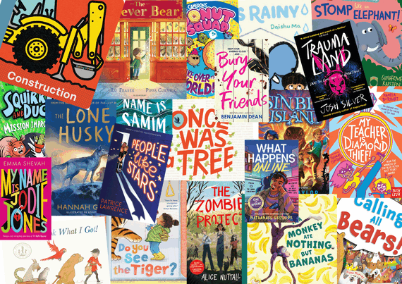 A composite image of all the titles shortlisted for the Sheffield Children's Book Award