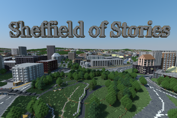 Buildings made in Minecraft to resemble Sheffield landmarks