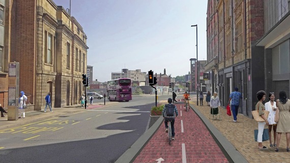 A CGI Impression of the completed works on Castle Street