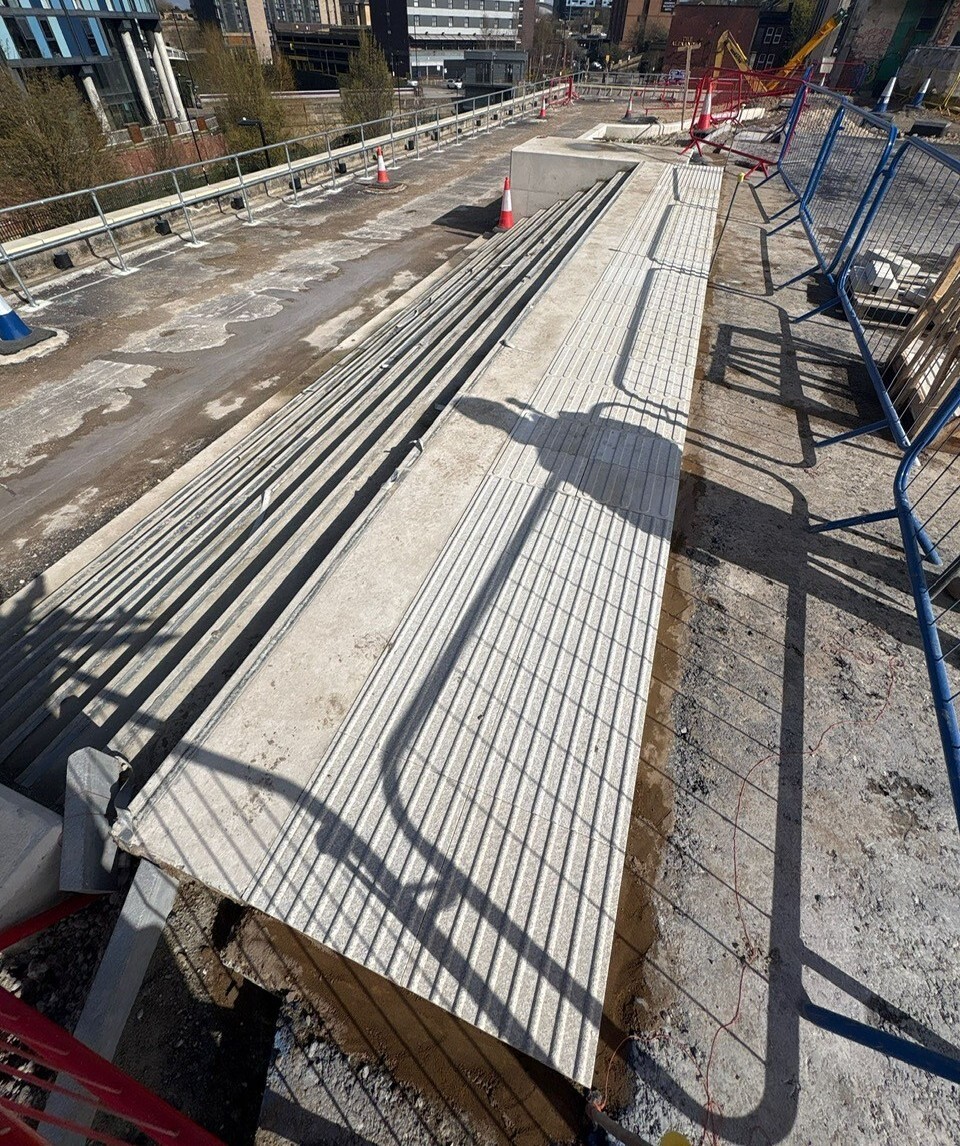 Tactile paving on the Castlegate site