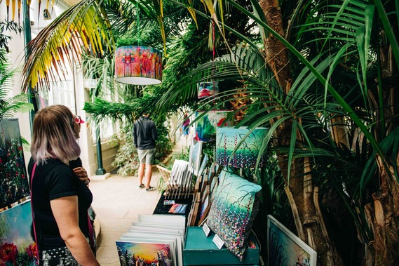 Stall inside the pavilion
