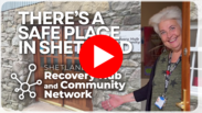 Amanda welcomes you into the Shetland Recovery Hub at Pitt Lane - a click button invites you to watch the video