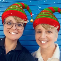 Festive Elves Alison and Brenda