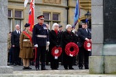 Wreath laying at the County War Memorial