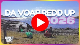 A clickable youtube thumbnail of people collecting litter during Da Voar Redd Up