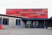 The front of Mid Yell Junior High