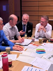 Councillors and Council Staff at the Partnership meeting in mareel