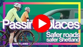 A clickable YouTube banner featuring two cyclists, taking you to a video about how to safely pass cyclists on single track roads