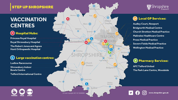 Vaccination centres map 