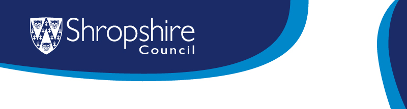 Shropshire Council header with logo