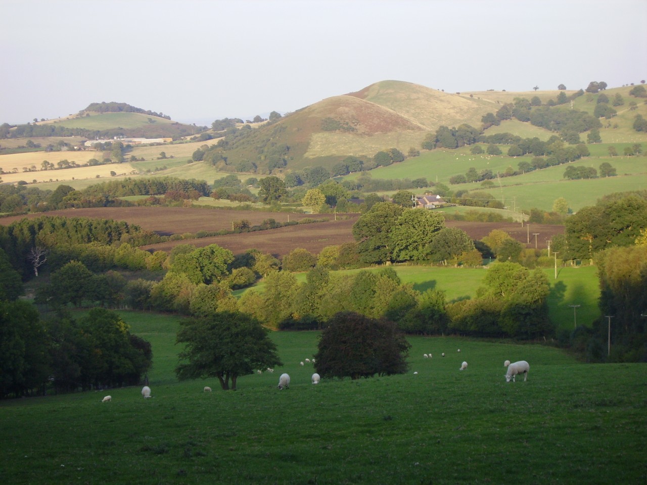 view of the Shropshire Hills landscape