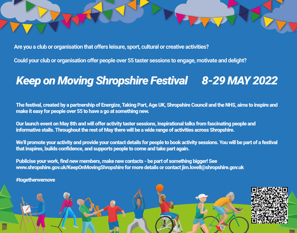 Keep on Moving Shropshire Fest Flyer