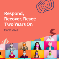 cover of respond recover reset report featuring title and images of people