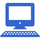 blue computer screen