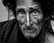 man in poverty image
