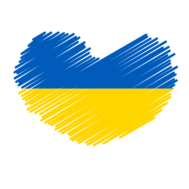 Ukrainian flag in a heart