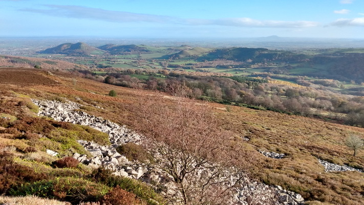 View from the Stiperstones in the Shropshire Hills Area of Outstanding Natural Beauty