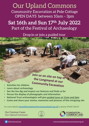 poster to promote the open days at Pole Cottage,16 & 17 July 2022