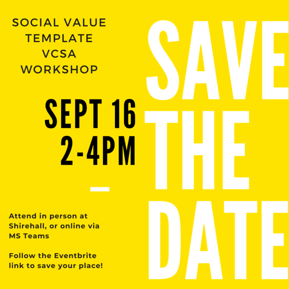 Save the date 16th Sept for Social Value Workshop