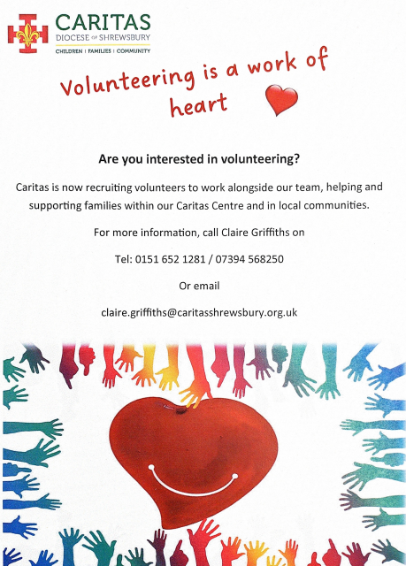 Caritas volunteer poster