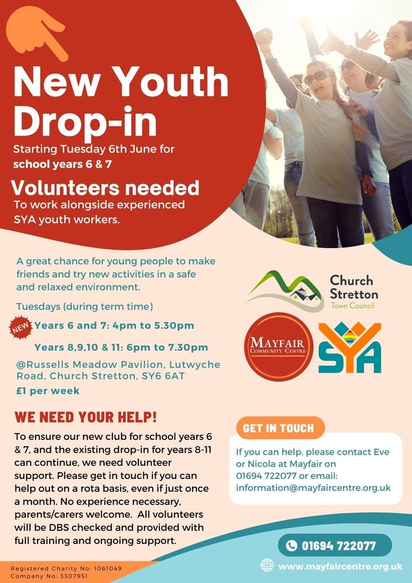 CS Youth Drop In Volunteers Needed